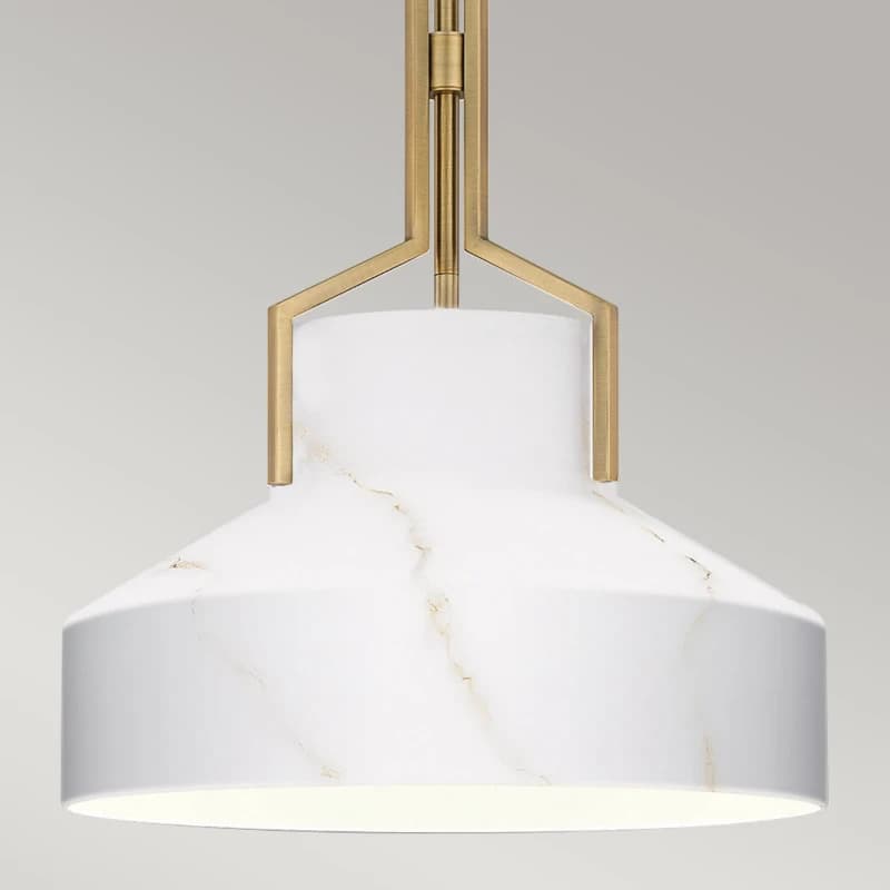 Quoizel LED Hanglamp Brecken | 2X E27 Max 60W | Old Bronze and Cased Opal glass Shade thumbnail 2