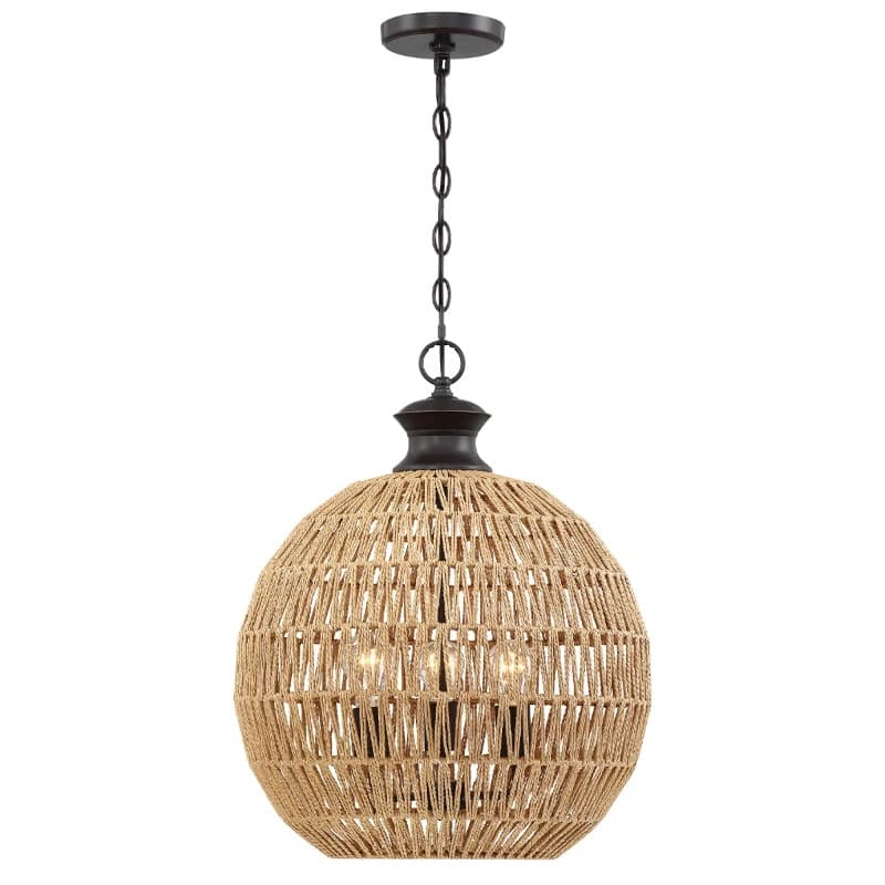 Quoizel LED Hanglamp Casablanca | 3X E27 Max 60W | Palladian Bronze thumbnail 2