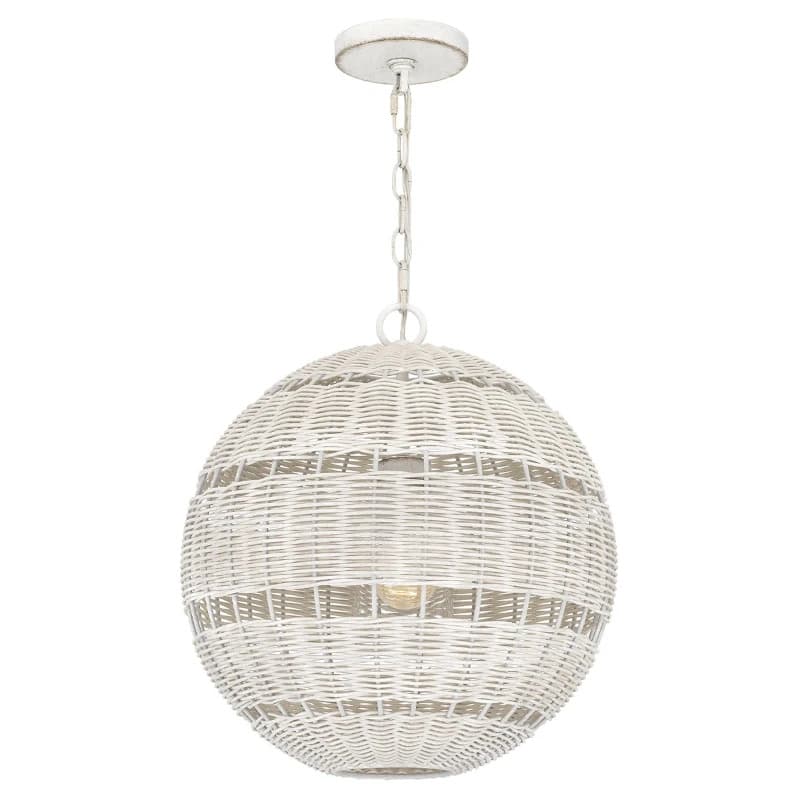 Quoizel LED Buiten Hanglamp Lindendale | 1X E27 Max 60W | IP44 | Antique White