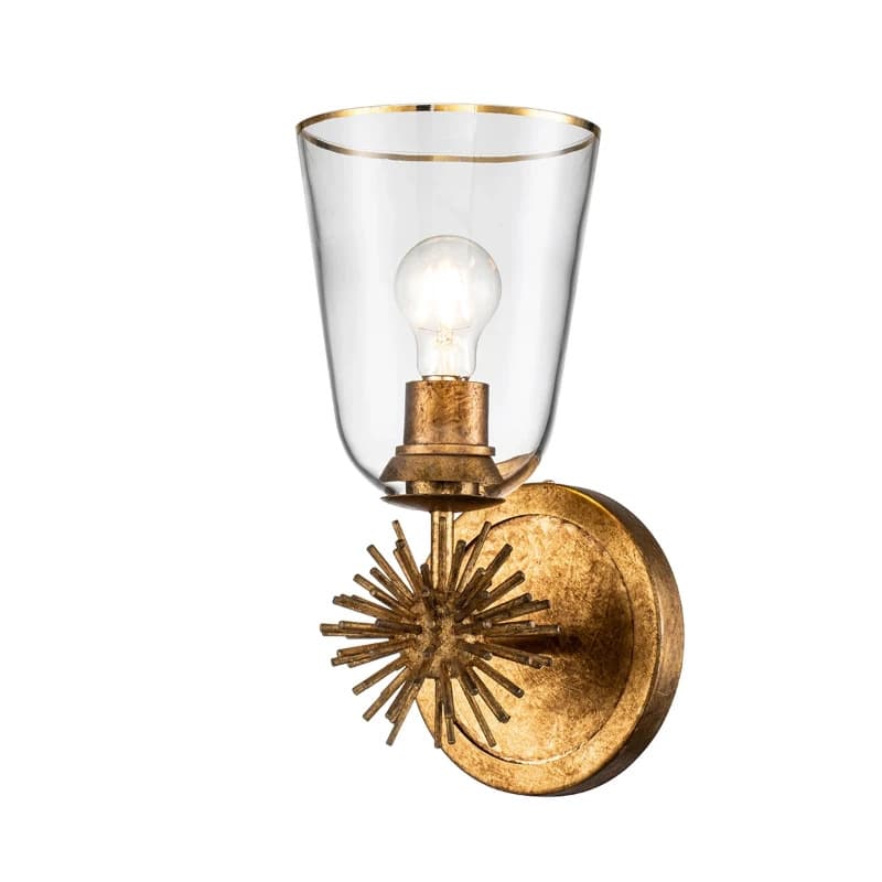 Elstead Lighting LED Wandlamp Staring | 1X E27 Max 40W | Distressed Gold