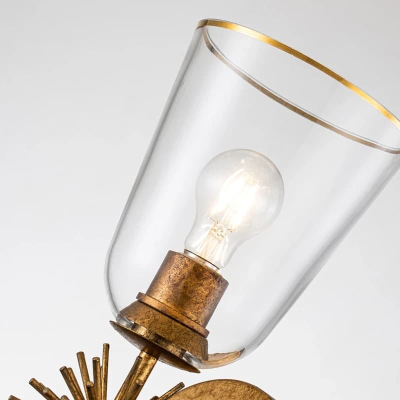 Elstead Lighting LED Wandlamp Staring | 1X E27 Max 40W | Distressed Gold thumbnail 2