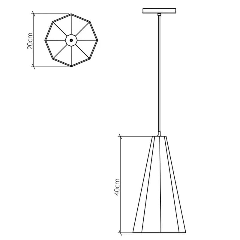 Accord Houten LED Hanglamp Angular | 29W 3000K 930 | Teak thumbnail 2