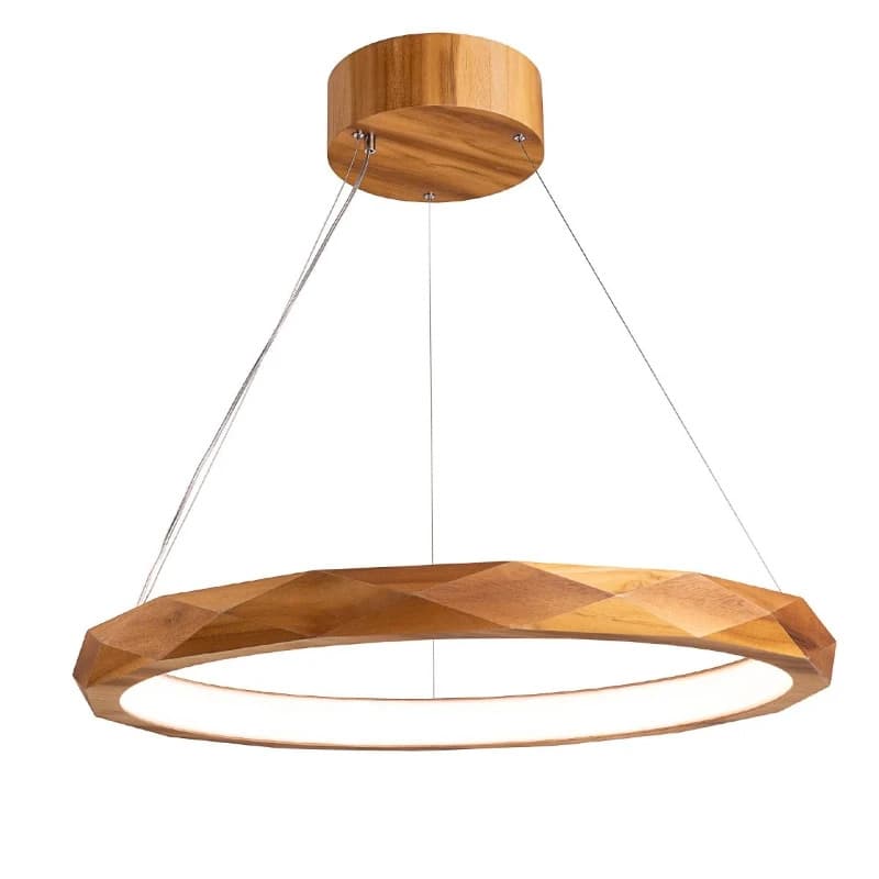 Accord Houten LED Hanglamp Angular | 1X E27 Max 40W | Teak
