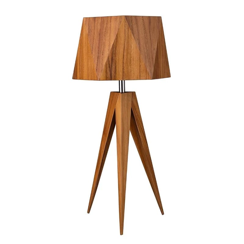Accord Houten LED Tafellamp Angular | 1X E27 Max 40W | Teak