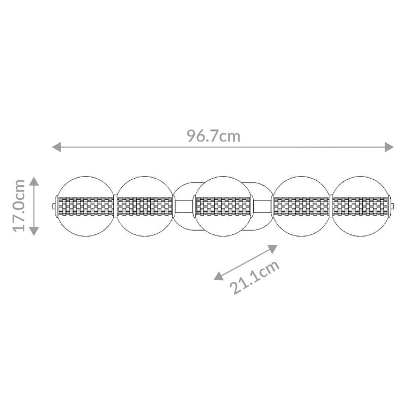 Eurofase LED Wandlamp Atomo | 25W 3000K 830 | Polished Chrome thumbnail 2