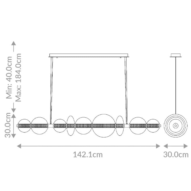 Eurofase LED Hanglamp Atomo | 46W 3000K 830 | Polished Chrome thumbnail 2
