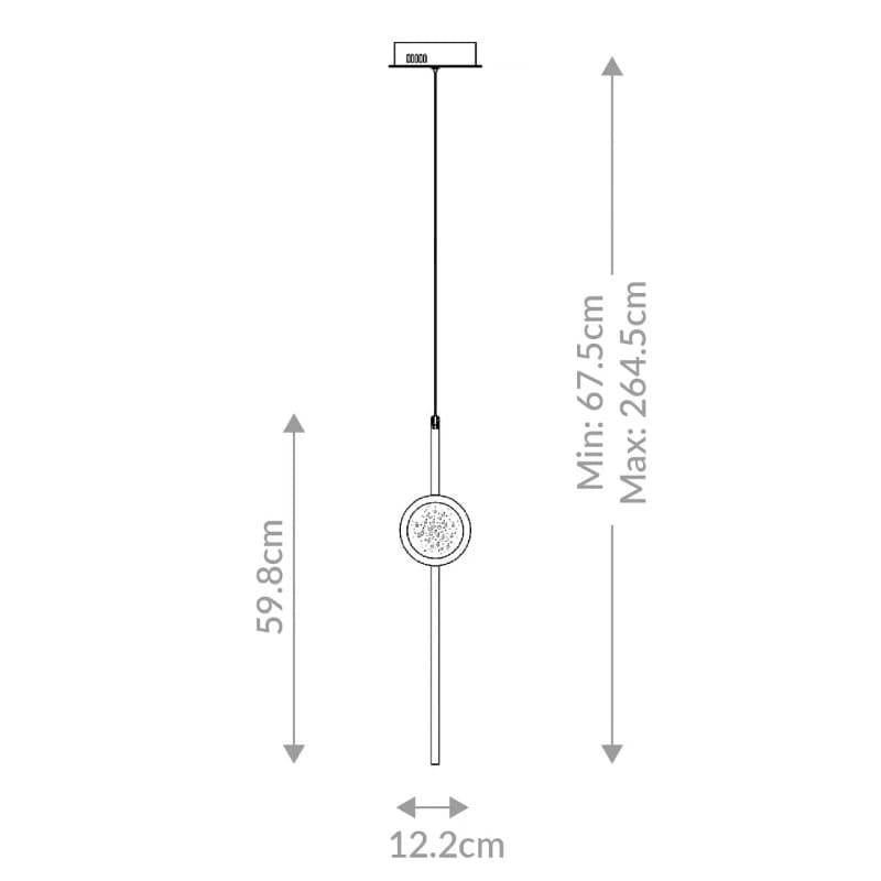 Eurofase LED Hanglamp Barletta | 6W 3000K 930 | Matte Black thumbnail 2