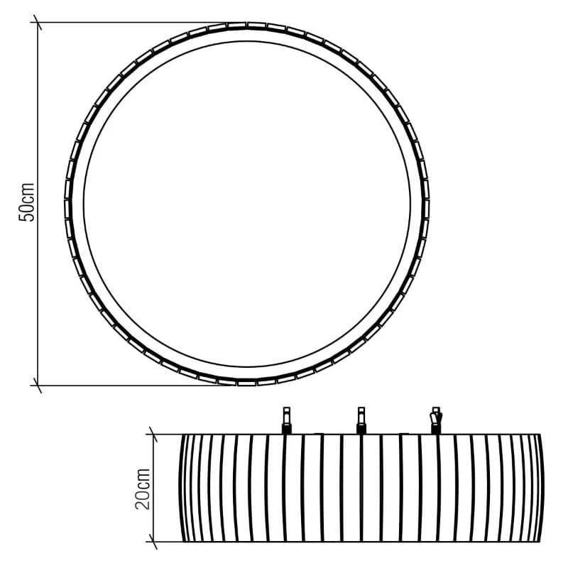 Accord Houten LED Plafondlamp Barrel | 17W 3000K 615Lm 930 | Teak thumbnail 2