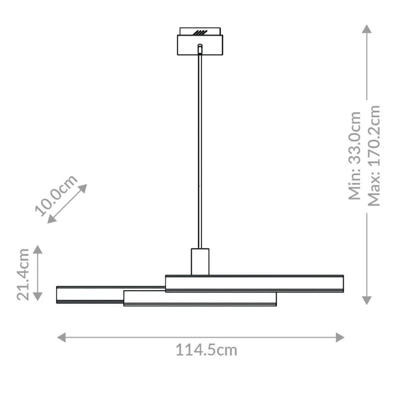 Eurofase LED Hanglamp Cameno | 74W 3000K 830 | Matte Black thumbnail 2