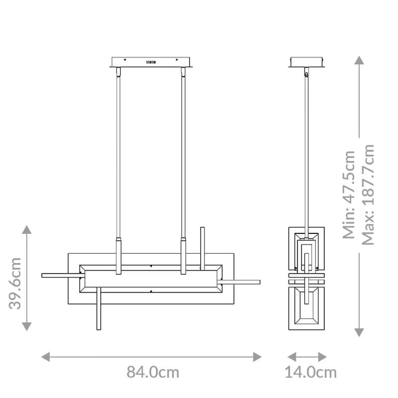 Eurofase LED Hanglamp Inizio | 46W 3000K 930 | Matte Black thumbnail 2