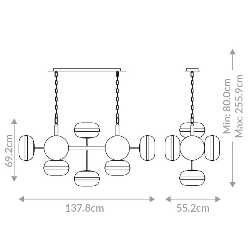 Eurofase LED Hanglamp Nottingham | 10X E27 Max 40W | Antique Brass thumbnail 2