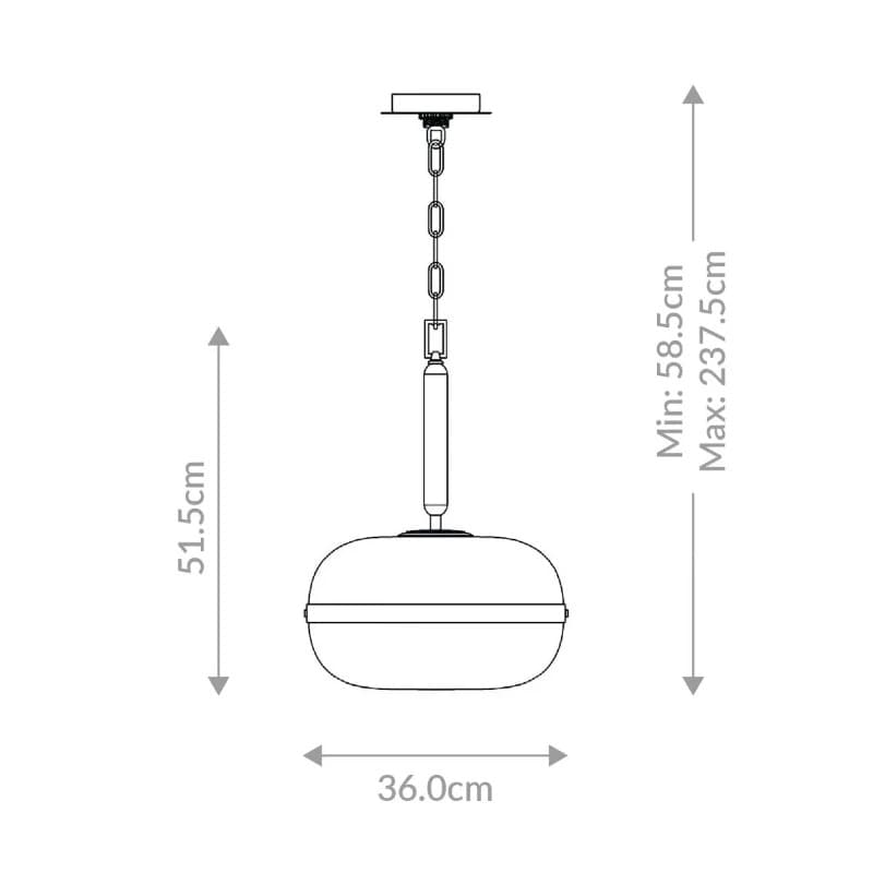 Eurofase LED Hanglamp Nottingham | 1X E27 Max 40W | Antique Brass thumbnail 2