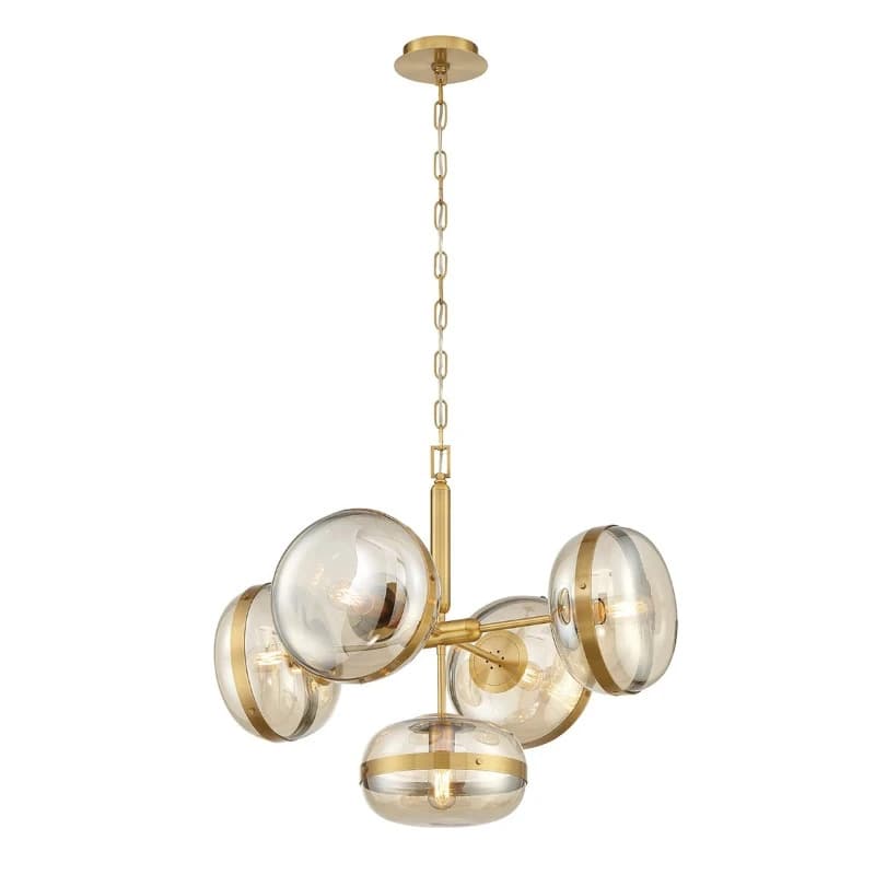 Eurofase LED Kroonluchter | 5X E27 Max 40W | Antique Brass