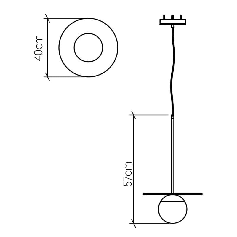 Accord Houten LED Hanglamp Orbit | 1X E27 Max 40W | Teak thumbnail 2
