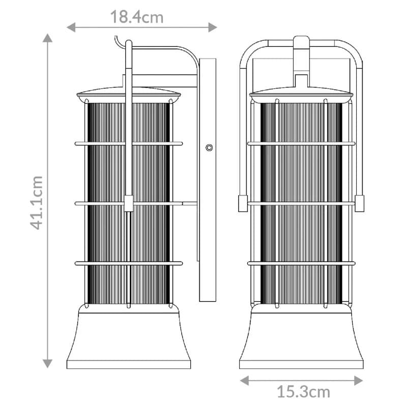 Eurofase LED Wand Buitenlamp Rivamar | 1X E27 Max 40W | Black and Brushed Gold thumbnail 2