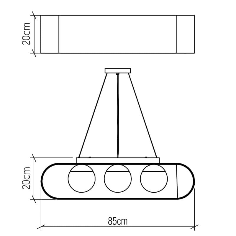 Accord Houten LED Hanglamp Sfera | 3X E27 Max 40W | Teak thumbnail 2