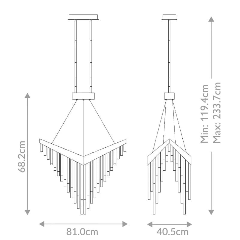 Eurofase LED Kroonluchter | 40W 3000K 930 | Matte Black thumbnail 2