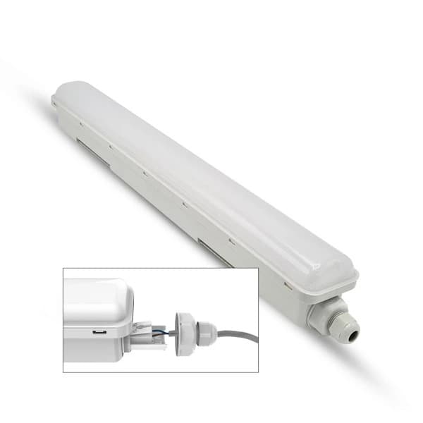 Interlight LED Waterdicht Armatuur 60cm | 18W 4000K 2100Lm | 840 IP65 | Easy Connect