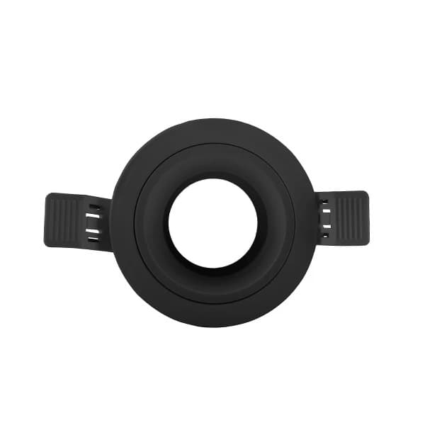 Interlight Frames MR16 GU10 | MR16 hotel frame 90mm rond groot zwart RAL7021 IP20