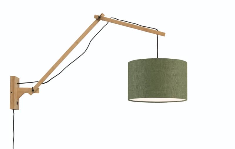 Good&Mojo Bamboe LED Wandlamp Andes | 1X E27 Max 40W | Green Forest