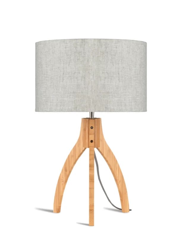 Good&Mojo Bamboe LED Tafellamp Annapurna | 1X E27 Max 40W | Light Linen