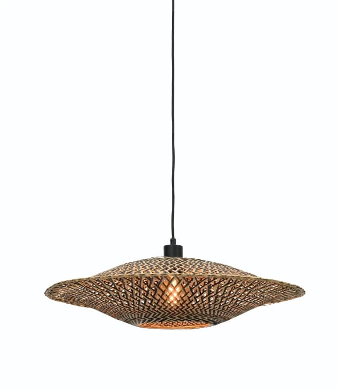 Good&Mojo Bamboe LED Hanglamp Bali | 1X E27 Max 40W | Natural/Black