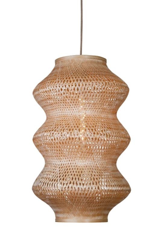 Good&Mojo Bamboe LED Hanglamp Barbados | 1X E27 Max 60W | Pure Natural