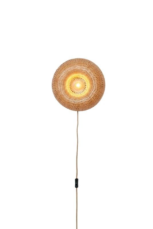 Good&Mojo Bamboe LED Wandlamp Barbados | 1X E27 Max 60W | Pure Natural