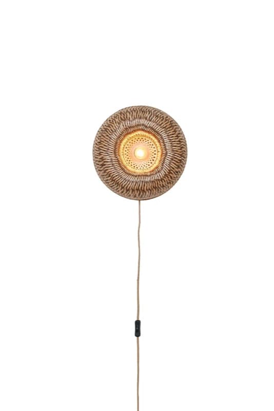 Good&Mojo Bamboe LED Wandlamp Barbados | 1X E27 Max 60W | Warm Earth Tones