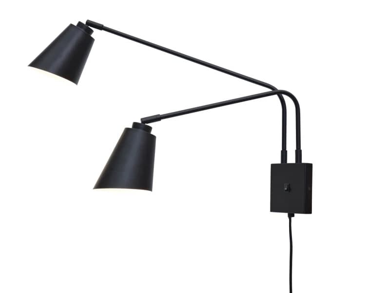 it's about RoMi LED Wandlamp Bremen | 2X E27 Max 40W | Black