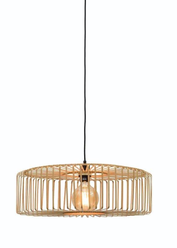 Good&Mojo Bamboe LED Hanglamp Bromo | 1X E27 Max 40W | Natural/Black