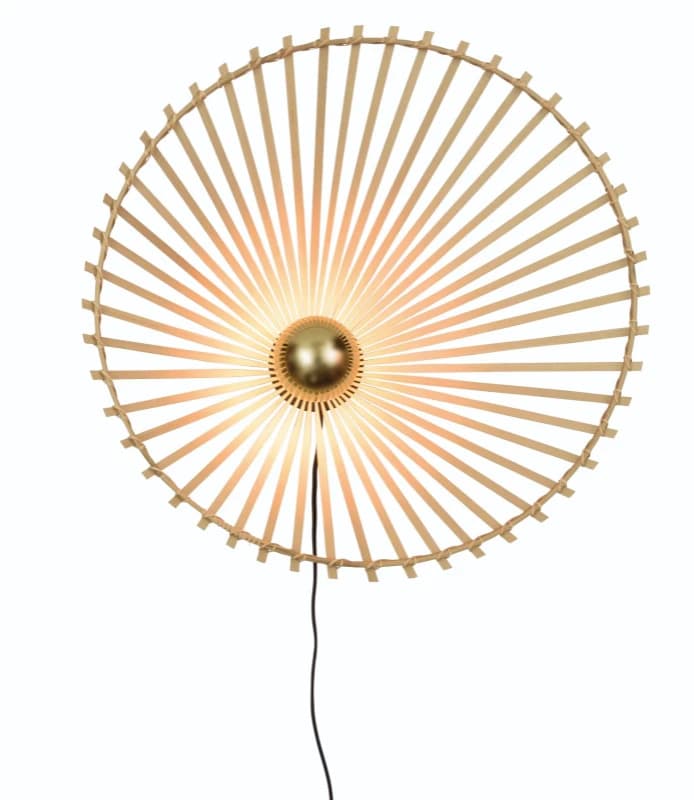 Good&Mojo Bamboe LED Wandlamp Bromo | 1X E27 Max 60W | Natural/Black