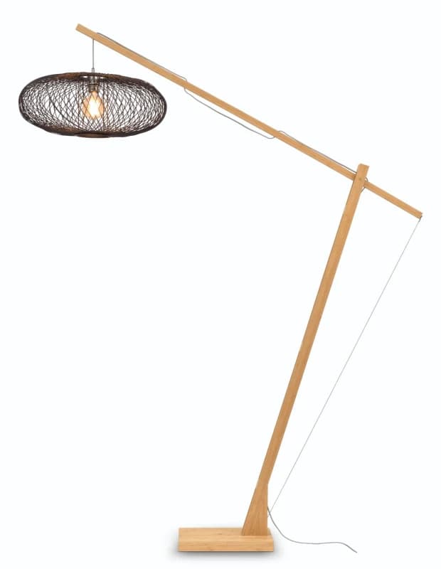 Good&Mojo Bamboe LED Staande Lamp Cango | 1X E27 Max 60W | Natural/Black