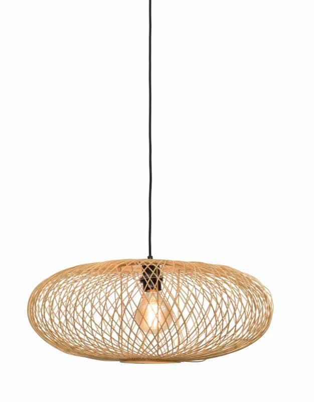 Good&Mojo Bamboe LED Hanglamp Cango | 1X E27 Max 40W | Natural/Black