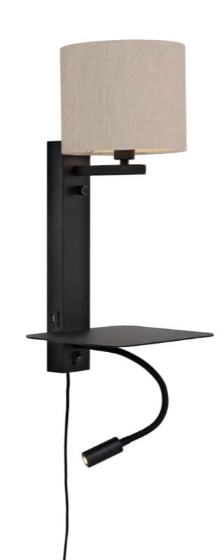 it's about RoMi LED Wandlamp Florence | 1X E14 Max 40W | Light Linen