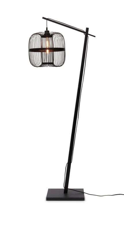 Good&Mojo Bamboe LED Staande Lamp Hokkaido | 1X E27 Max 60W | Black