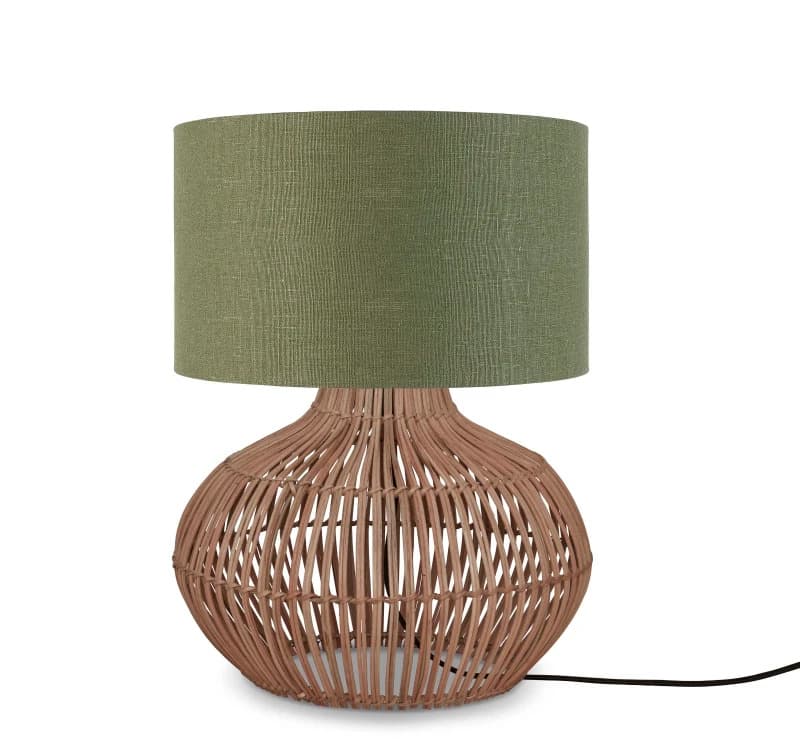 Good&Mojo LED Tafellamp Kalahari | 1X E27 Max 40W | Natural/Green Forest