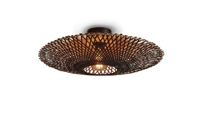 Good&Mojo Bamboe LED Plafondlamp Kalimantan | 1X E27 Max 60W | Black/Natural