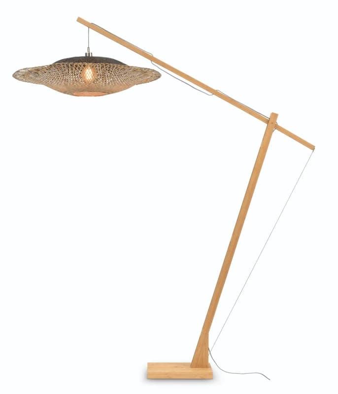 Good&Mojo Bamboe LED Staande Lamp Kalimantan | 1X E27 Max 60W | Natural/Black