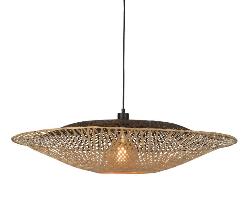 Good&Mojo Bamboe LED Hanglamp Kalimantan | 1X E27 Max 40W | Natural/Black