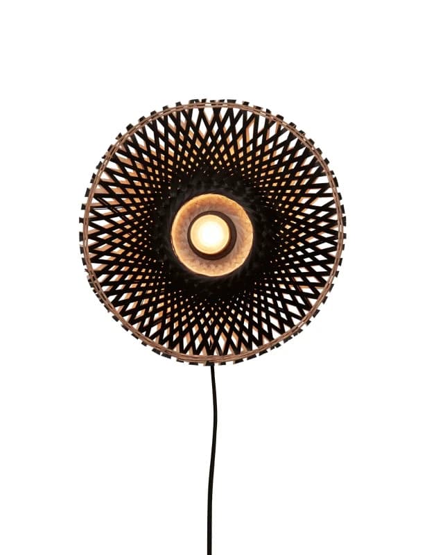 Good&Mojo Bamboe LED Wandlamp Kalimantan | 1X E27 Max 60W | Black