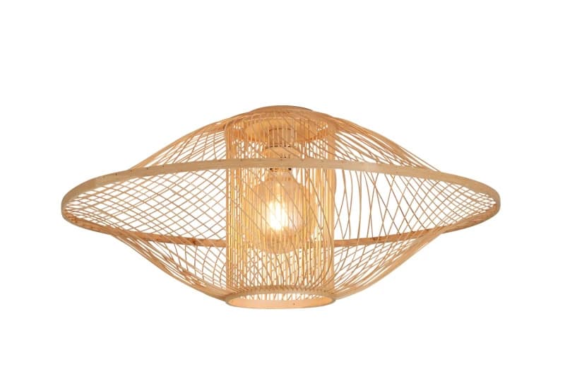 Good&Mojo Bamboe LED Plafondlamp Maui | 1X E27 Max 60W | Pure Natural