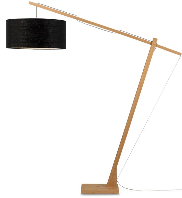 Good&Mojo Bamboe LED Staande Lamp Montblanc | 1X E27 Max 60W | Black