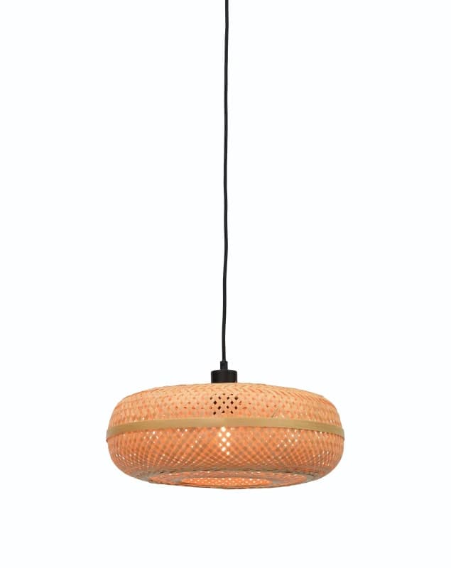 Good&Mojo Bamboe LED Hanglamp Palawan | 1X E27 Max 40W | Natural/Black