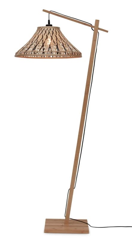 Good&Mojo Bamboe LED Staande Lamp Tahiti | 1X E27 Max 60W | Natural/Black