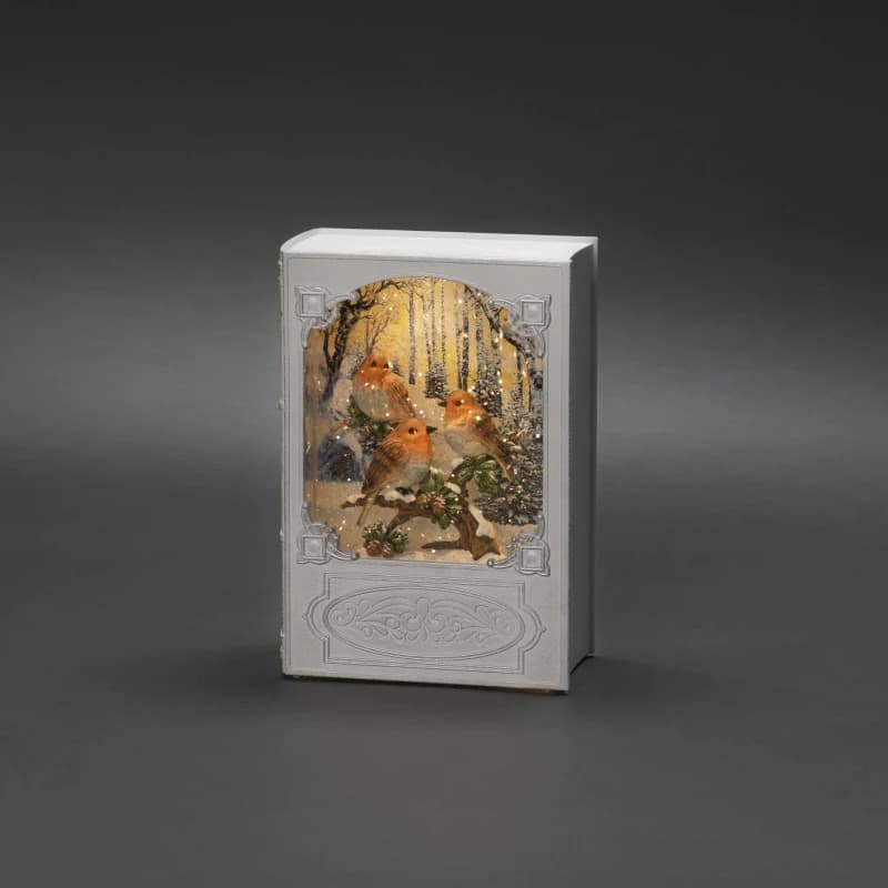 Konstsmide LED Decoratief Boek Sneeuwtafereel | 0,1W Warm Wit | 1,5V |Ø19,3x13,5cm | 1 Lichtpunt | Timer | Batterij/USB | Alleen binnen thumbnail 2