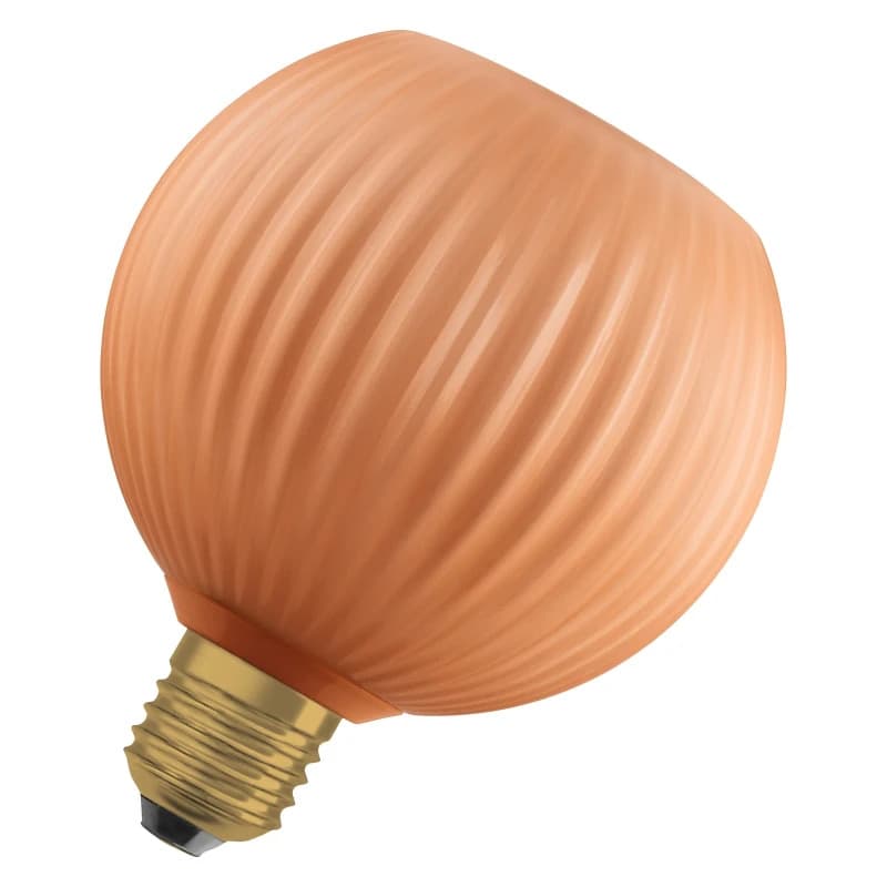 6x Osram E27 LED Globelamp | 3.5W Oranje 220V/240V 827 300Lm | 100° Ø125mm