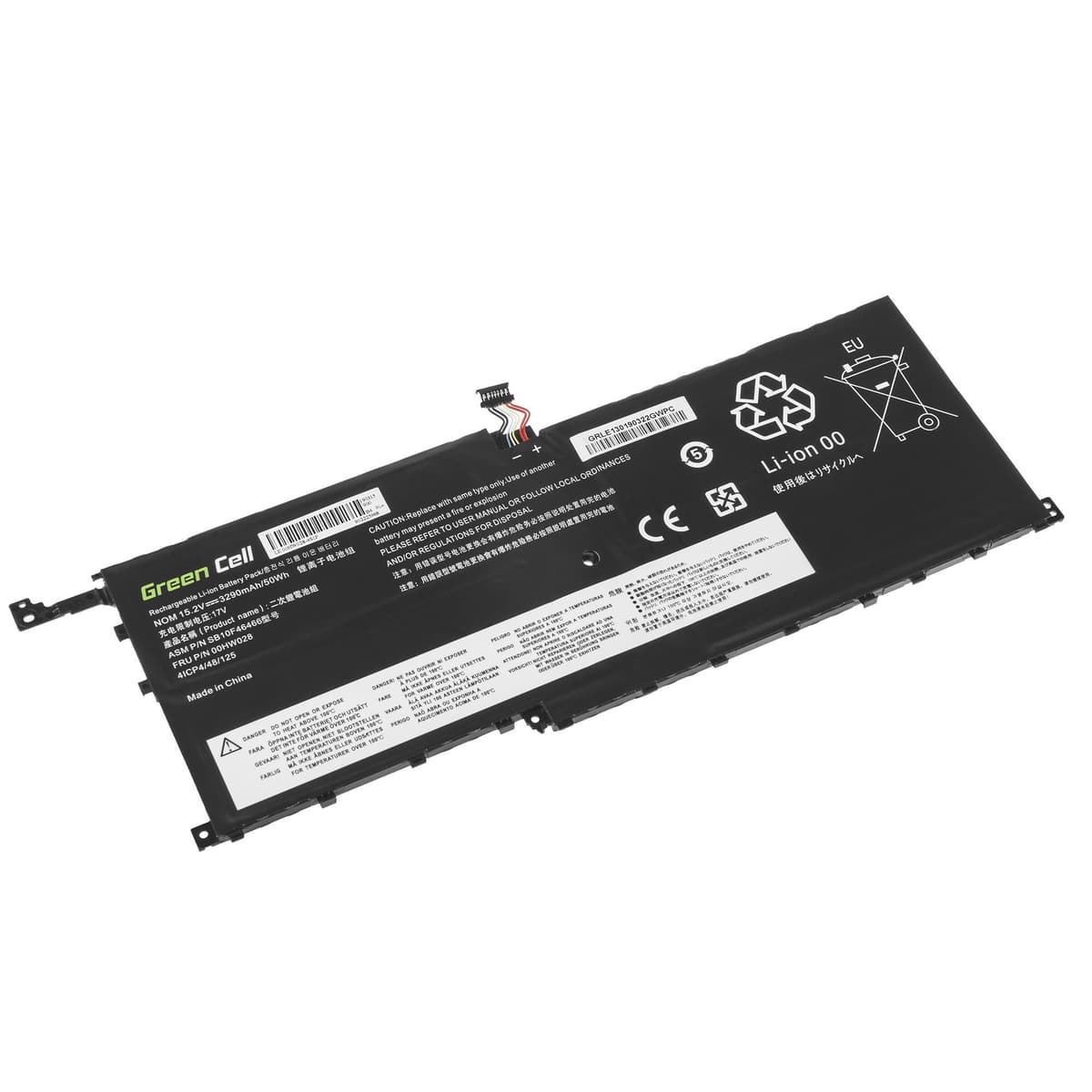 Batterij 00HW028 voor Lenovo ThinkPad X1 Carbon 4th Gen i Lenovo ThinkPad X1 Yoga (1st Gen, 2nd Gen)