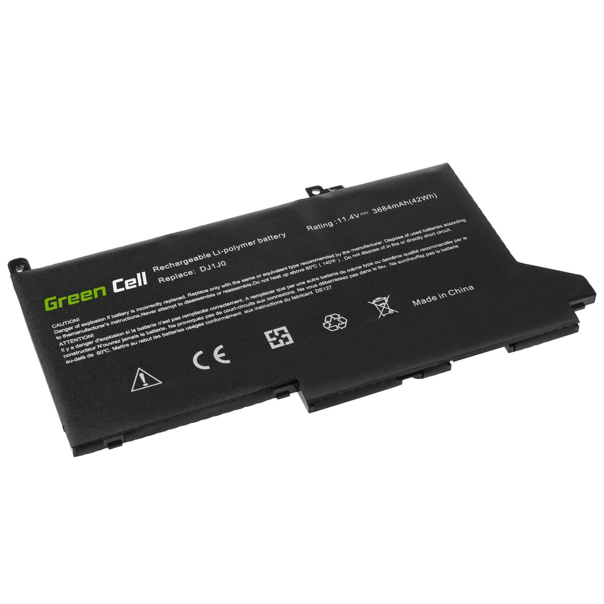Batterij DJ1J0 voor Dell Latitude 7280 7290 7380 7390 7480 7490