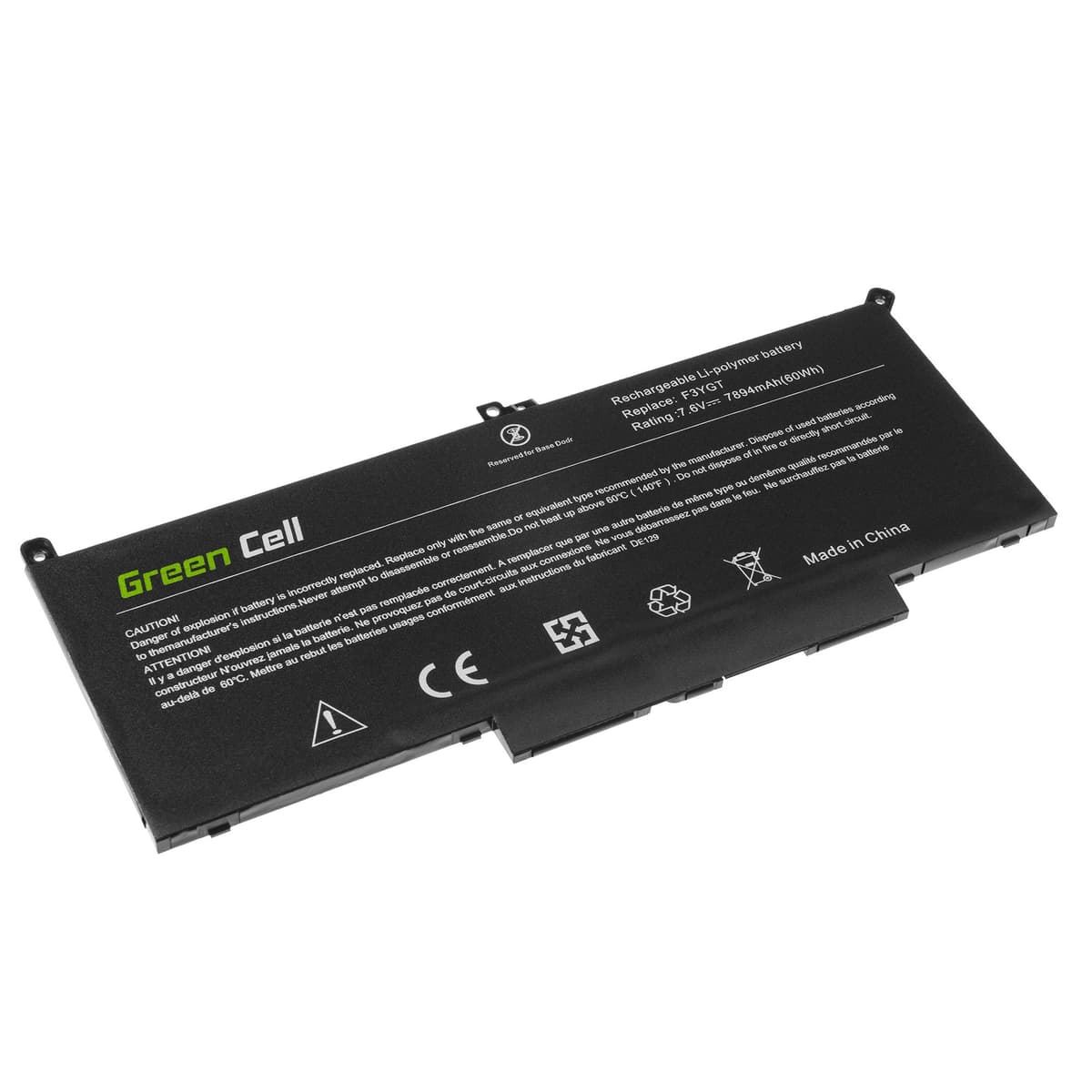 Batterij F3YGT voor Dell Latitude 7280 7290 7380 7390 7480 7490